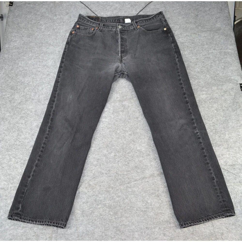 Vintage Levis 501 XX Button Fly Denim 36x32 Fits 34x31 black Loose Jeans